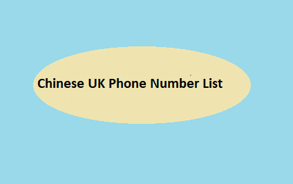 Chinese UK Phone Number List​