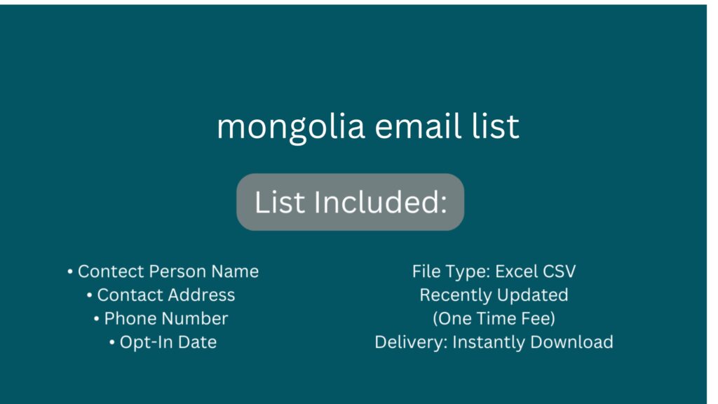 mongolia email list_