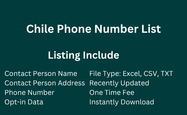 Chile phone number list