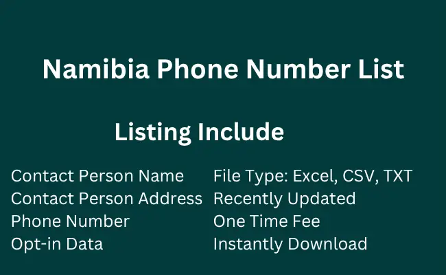 Namibia phone number list